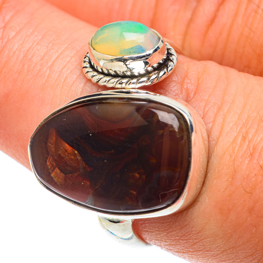 Mexican Fire Agate Rings handcrafted by Anasilvercos - RING65323
