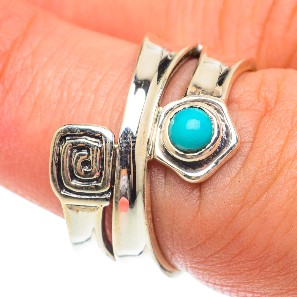 Tibetan Turquoise Rings handcrafted by Anasilvercos - RING65326