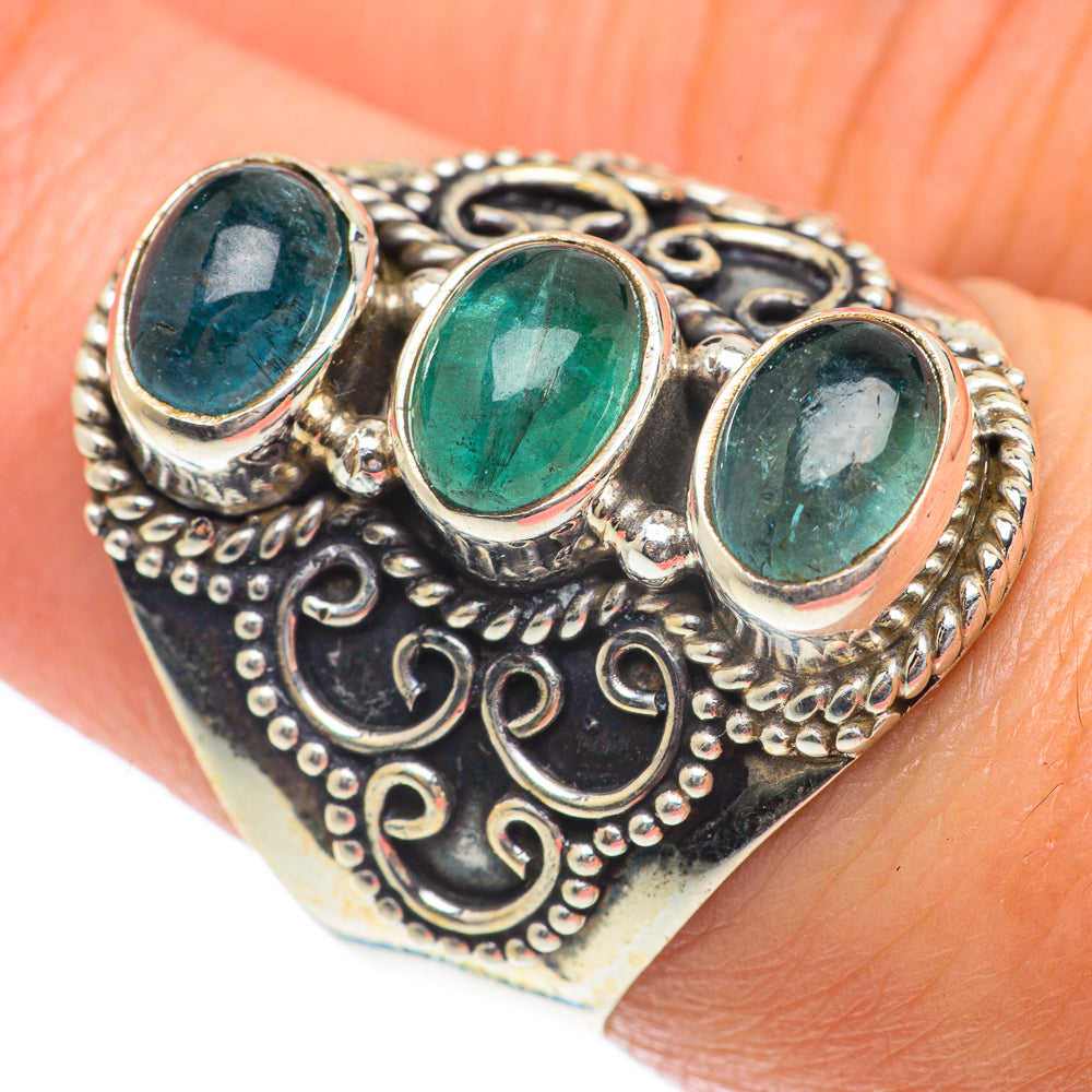 Green Tourmaline Rings handcrafted by Anasilvercos - RING65327