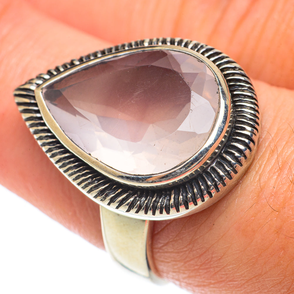 Rose Quartz Rings handcrafted by Anasilvercos - RING65337