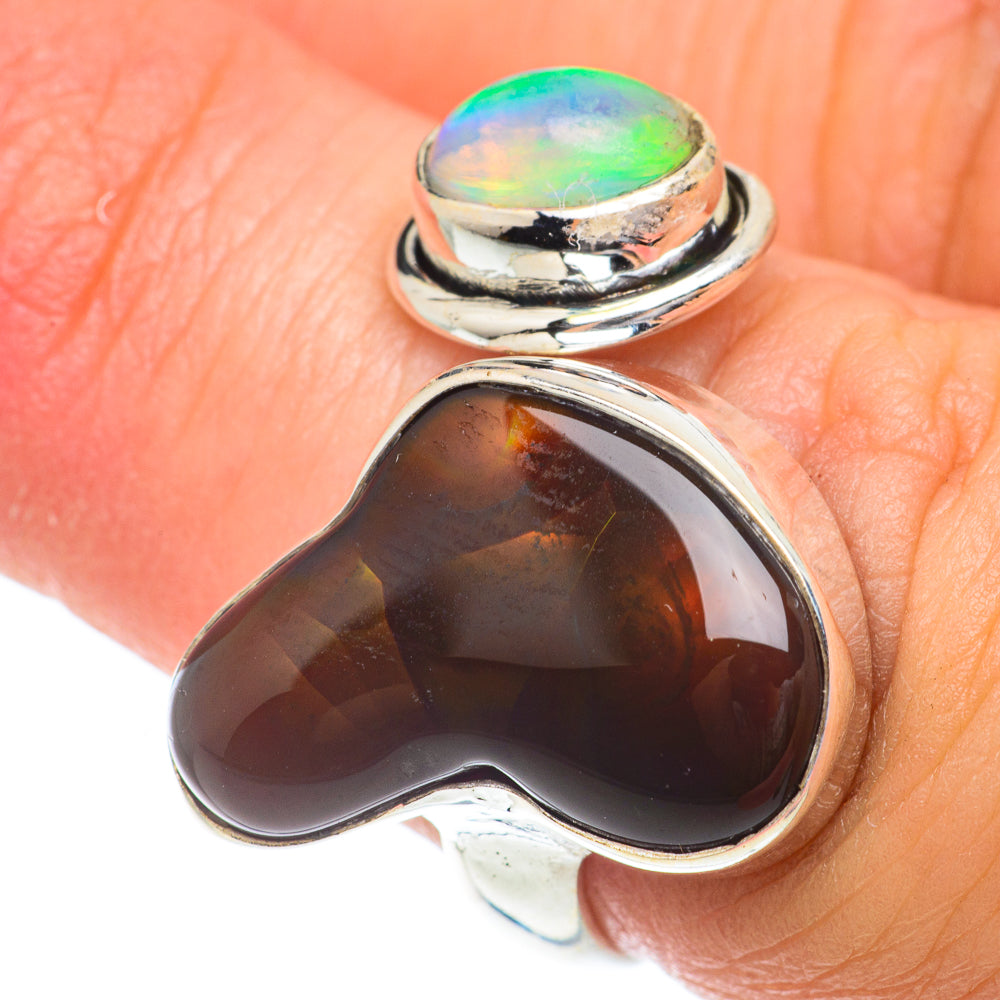 Mexican Fire Agate Rings handcrafted by Anasilvercos - RING65343
