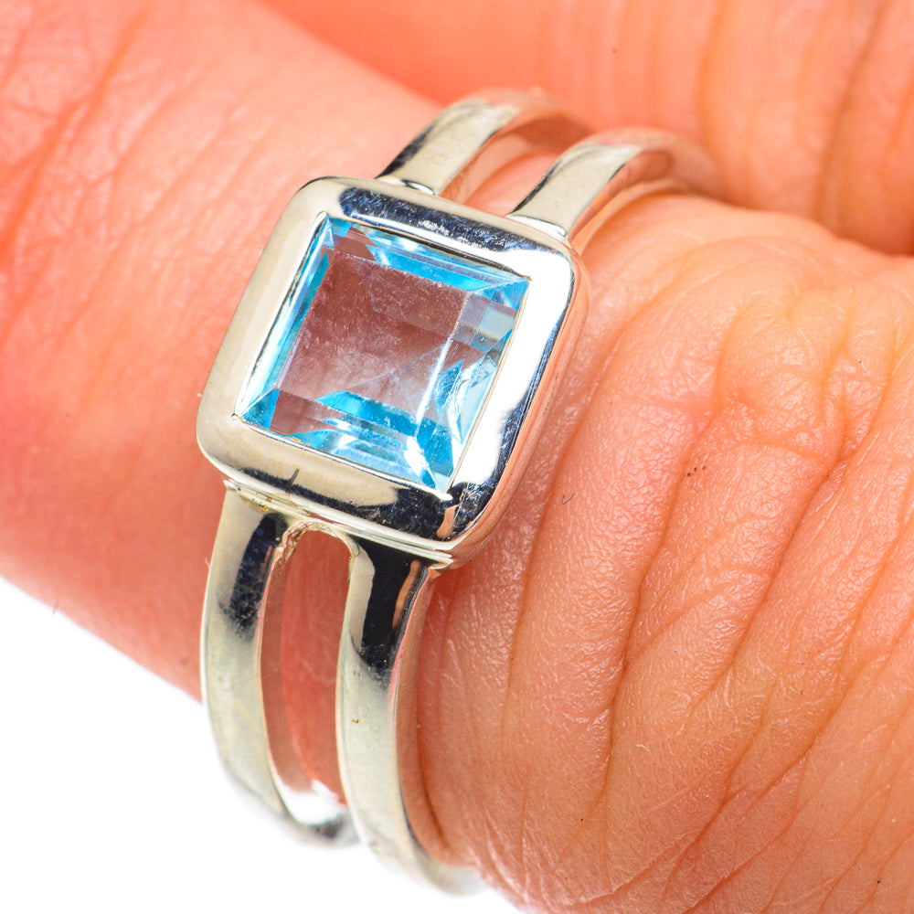 Blue Topaz Rings handcrafted by Anasilvercos - RING65347