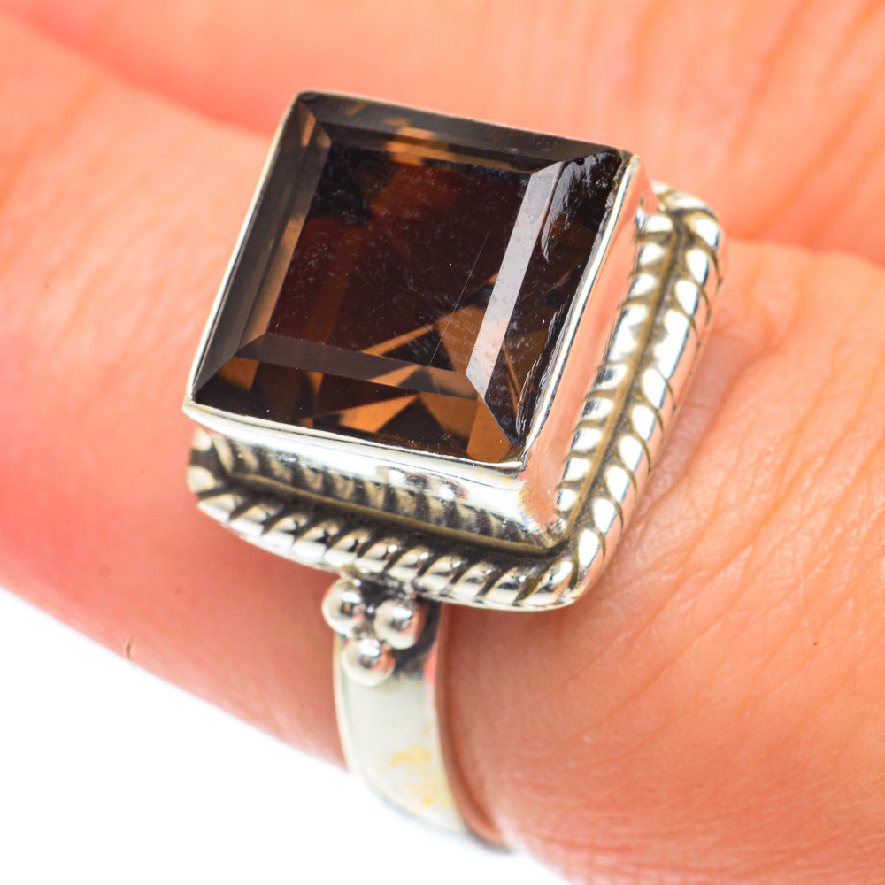 Smoky Quartz Rings handcrafted by Anasilvercos - RING65348