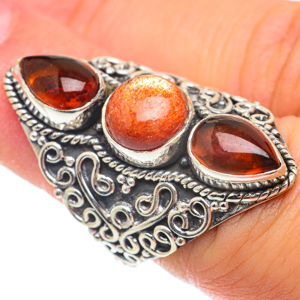 Sunstone Rings handcrafted by Anasilvercos - RING65351