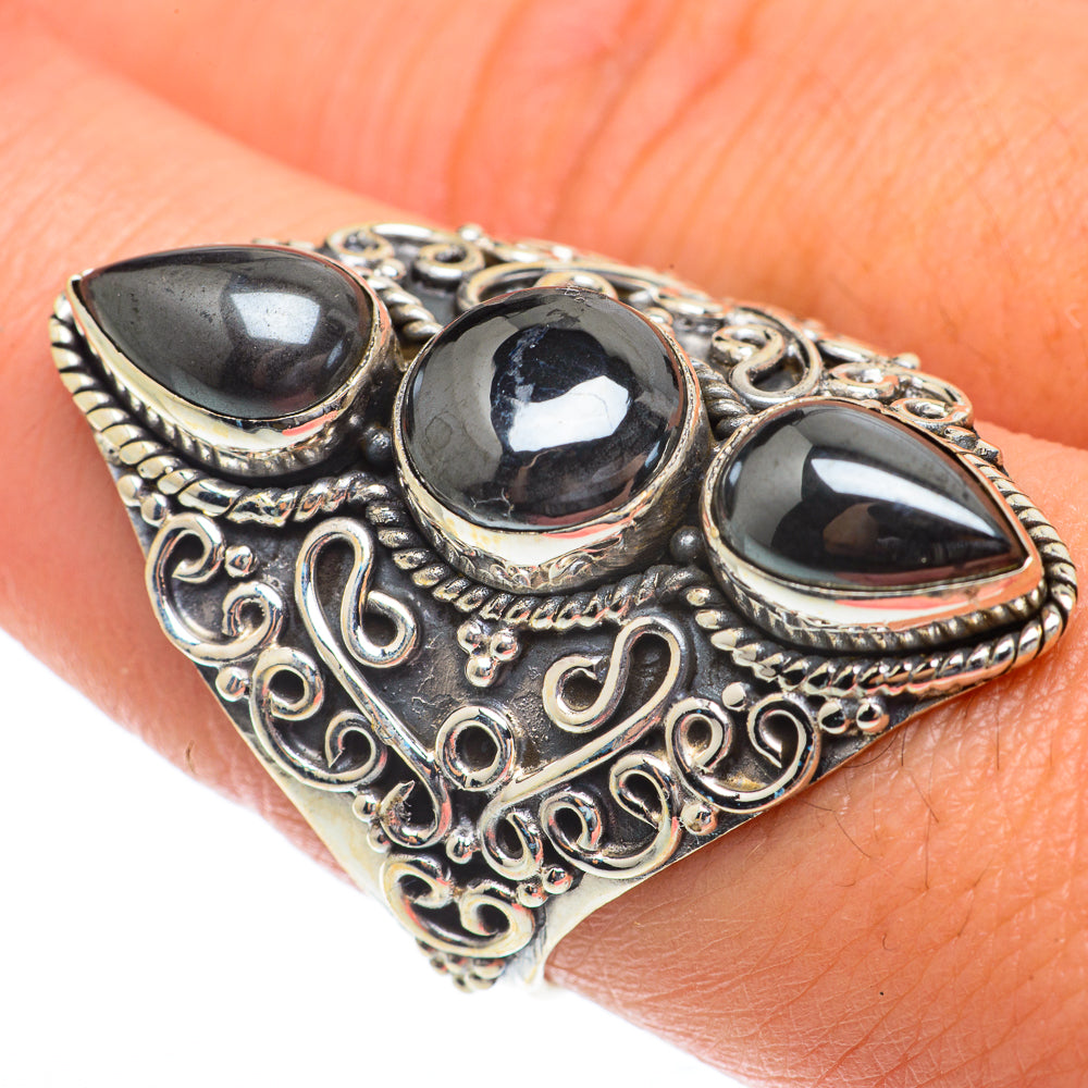 Hematite Rings handcrafted by Anasilvercos - RING65372