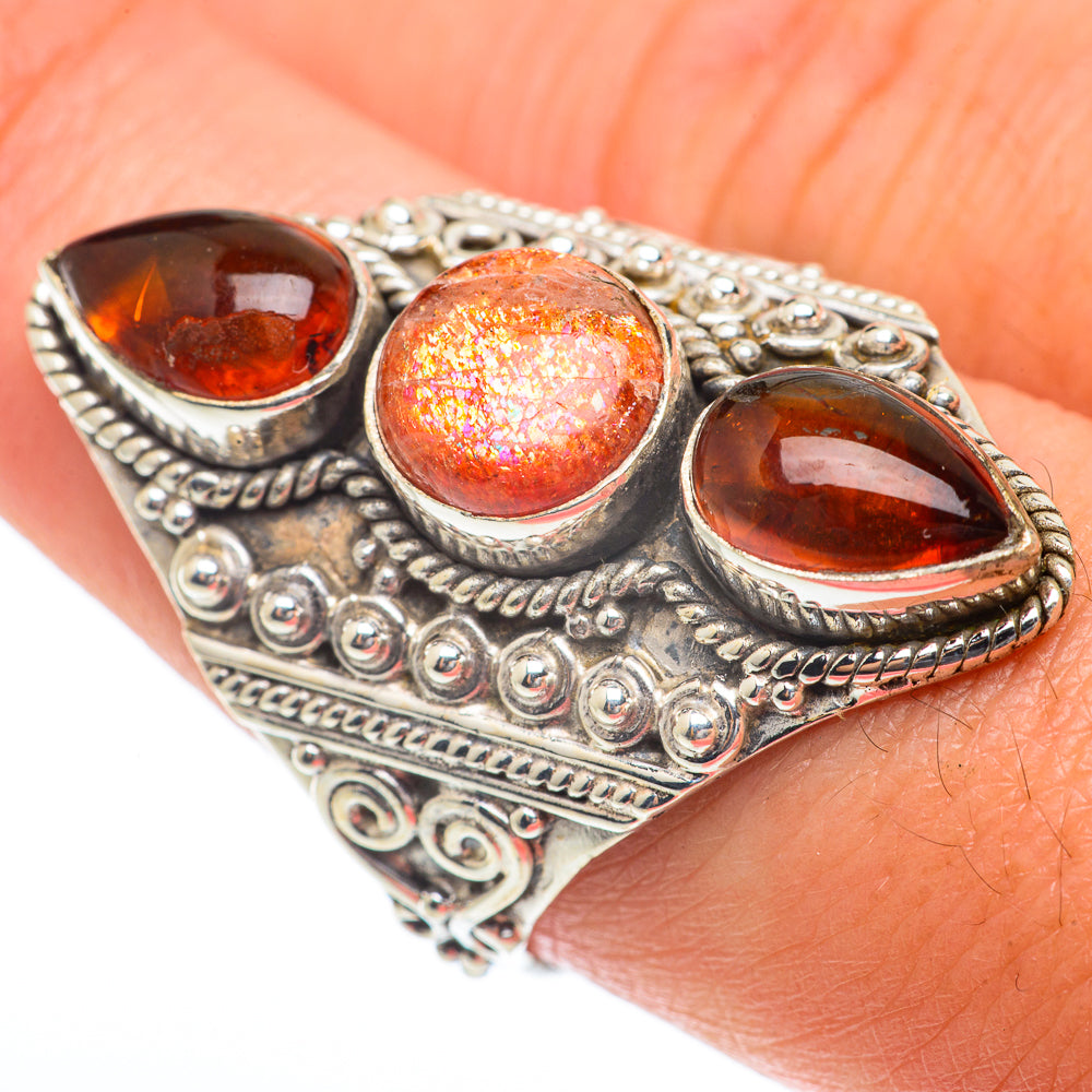 Sunstone Rings handcrafted by Anasilvercos - RING65384