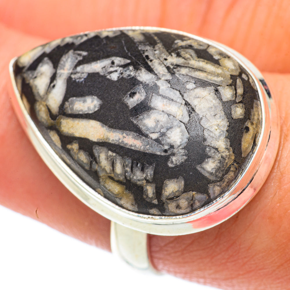 Crinoid Fossil Rings handcrafted by Anasilvercos - RING65396