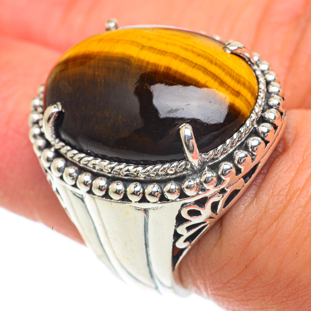 Tiger Eye Rings handcrafted by Anasilvercos - RING65400