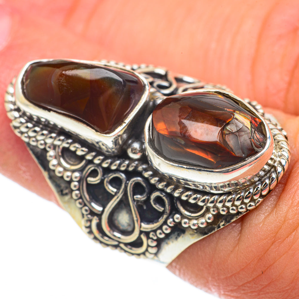 Mexican Fire Agate Rings handcrafted by Anasilvercos - RING65401