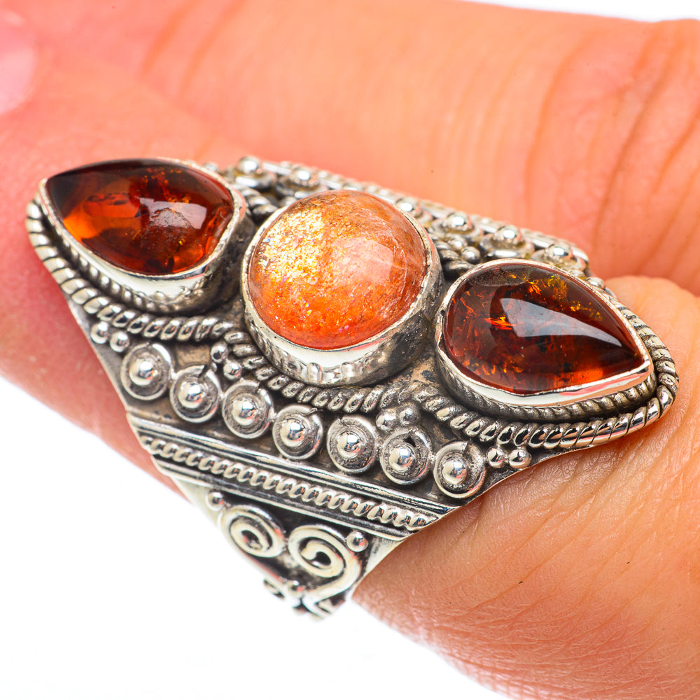 Sunstone Rings handcrafted by Anasilvercos - RING65404