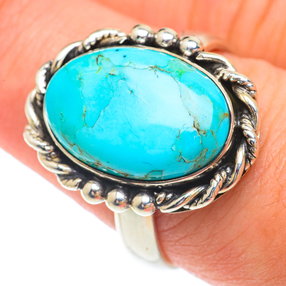 Arizona Turquoise Rings handcrafted by Anasilvercos - RING65408