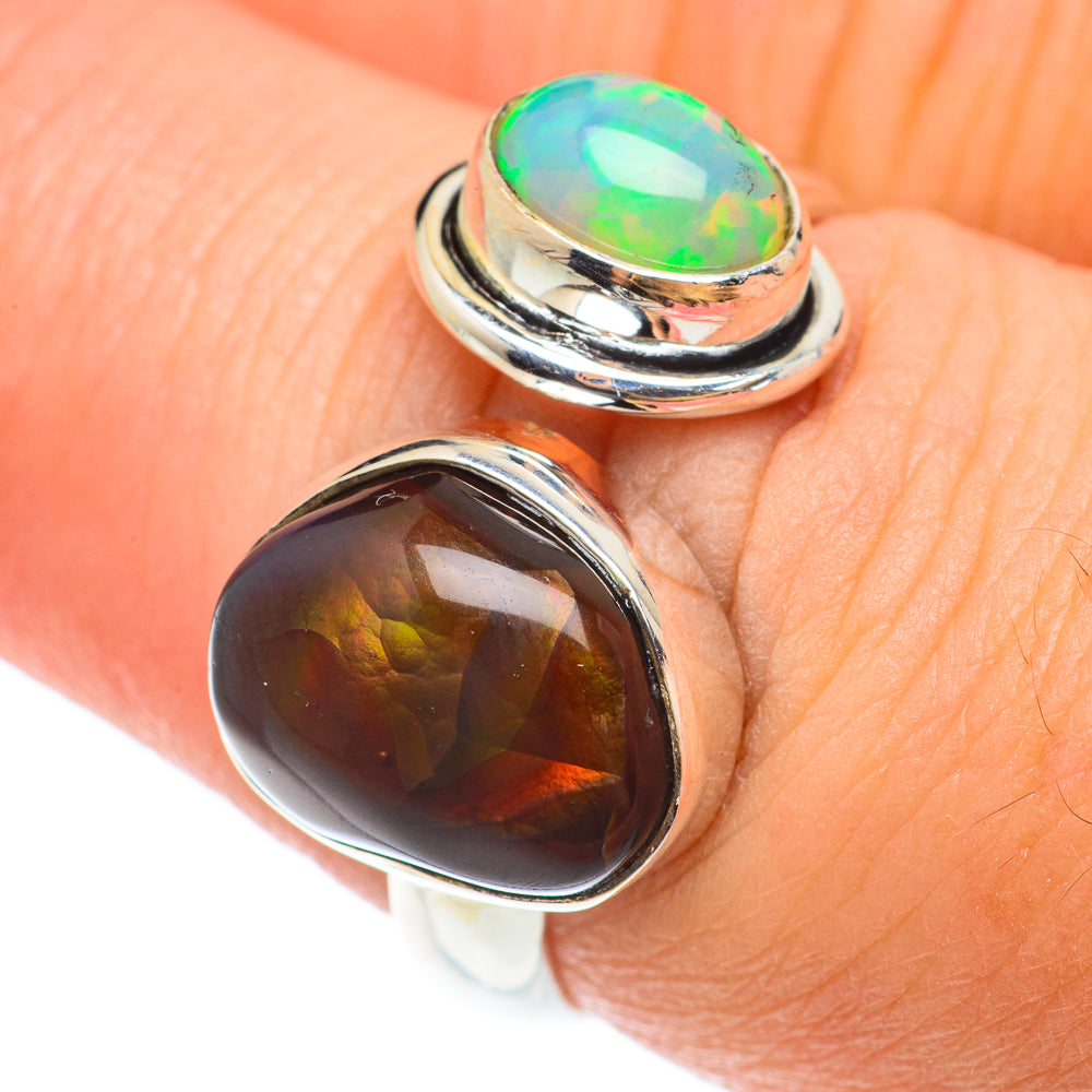 Mexican Fire Agate Rings handcrafted by Anasilvercos - RING65429