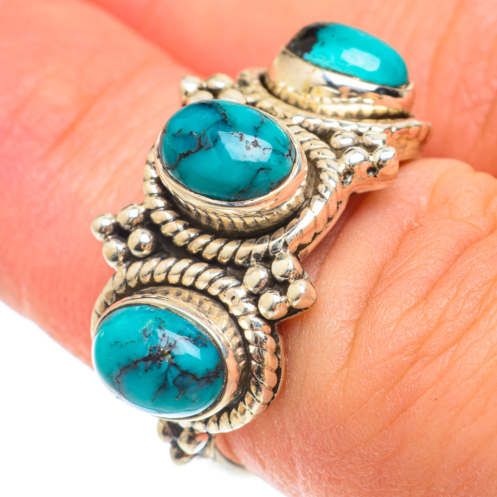 Tibetan Turquoise Rings handcrafted by Anasilvercos - RING65436