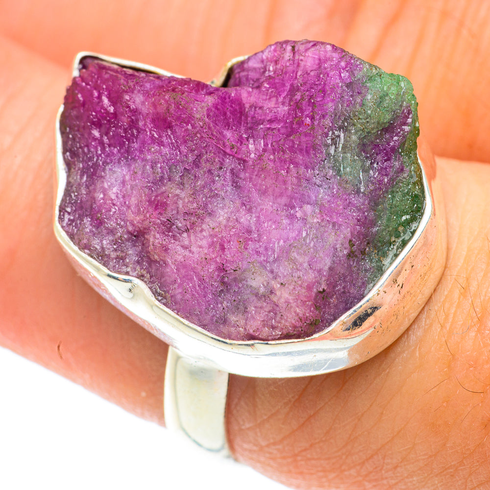 Ruby Zoisite Rings handcrafted by Anasilvercos - RING65452