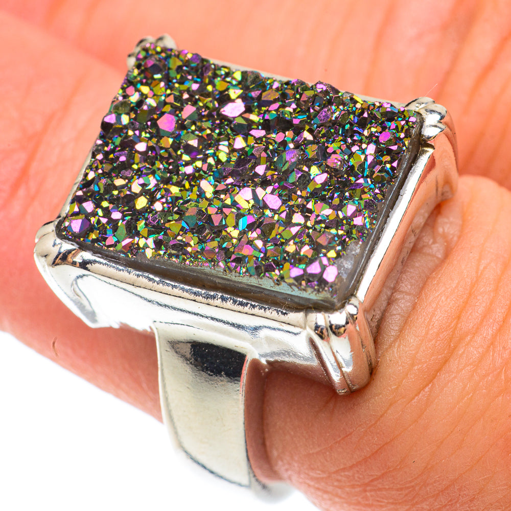 Titanium Druzy Rings handcrafted by Anasilvercos - RING65453