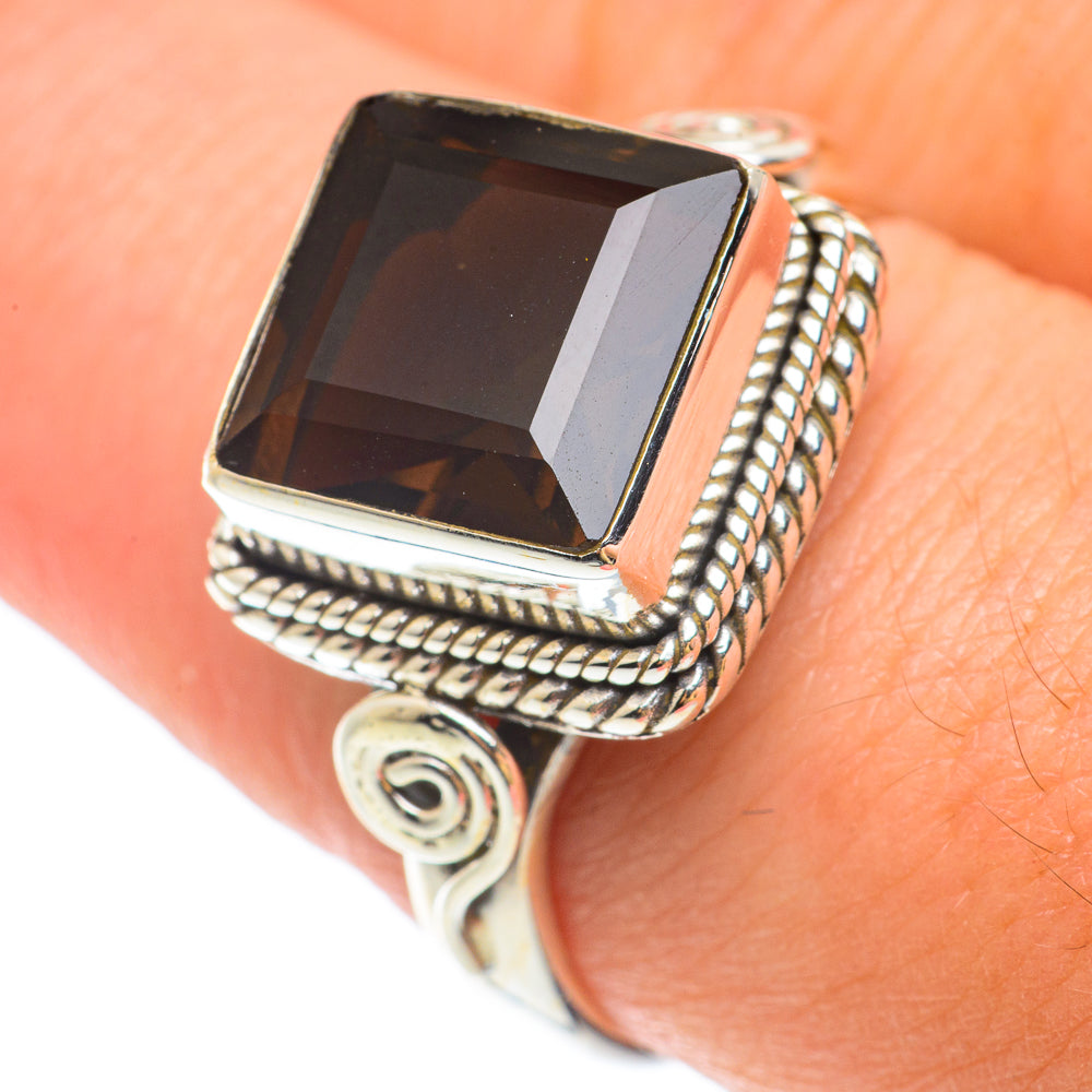 Smoky Quartz Rings handcrafted by Anasilvercos - RING65467