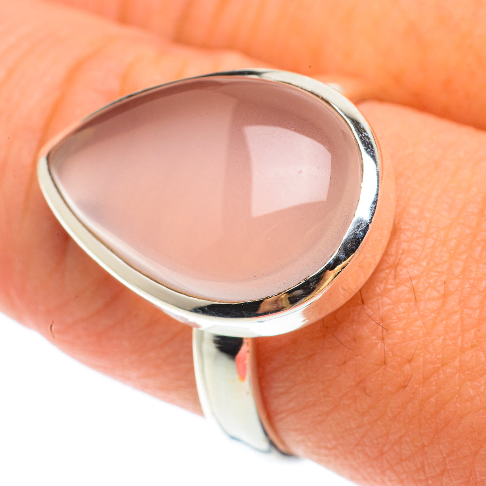 Rose Quartz Rings handcrafted by Anasilvercos - RING65470