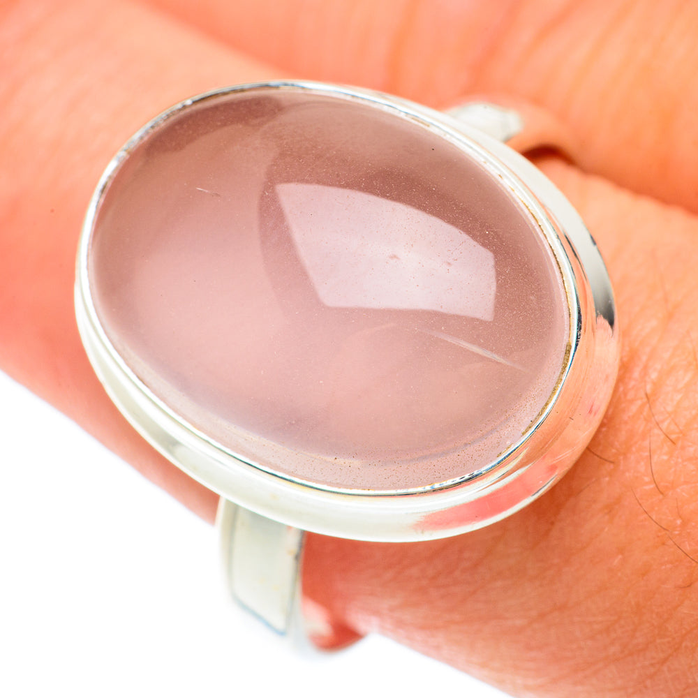 Rose Quartz Rings handcrafted by Anasilvercos - RING65471