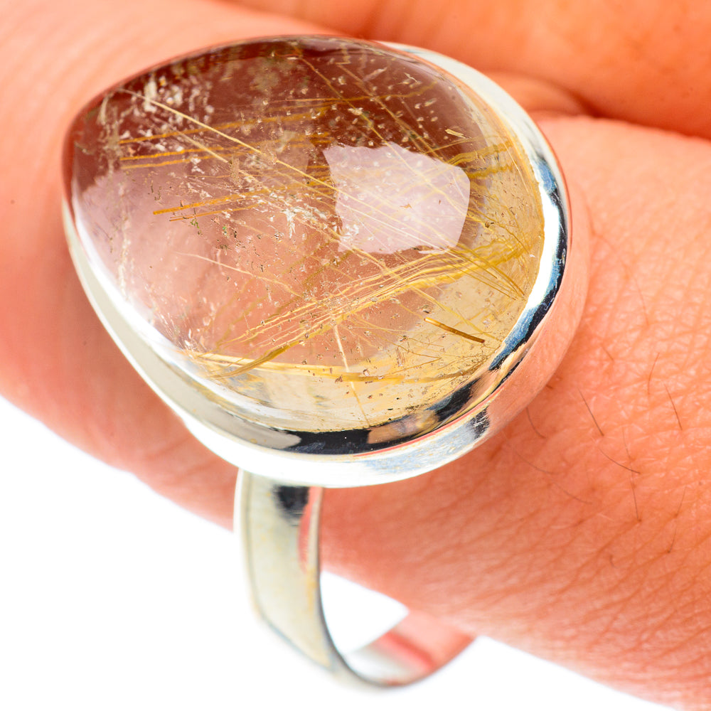 Rutilated Quartz Rings handcrafted by Anasilvercos - RING65474