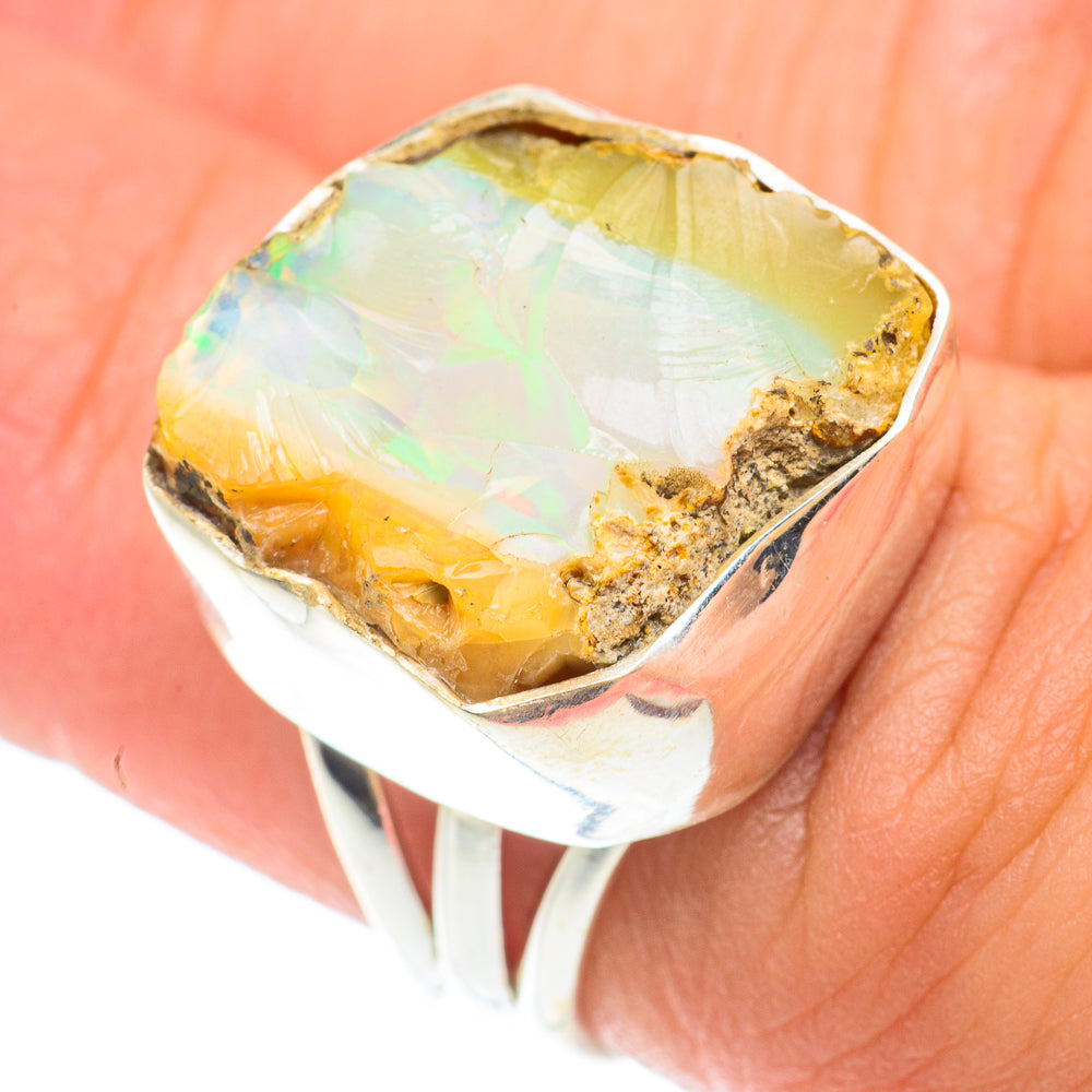 Ethiopian Opal Rings handcrafted by Anasilvercos - RING65485