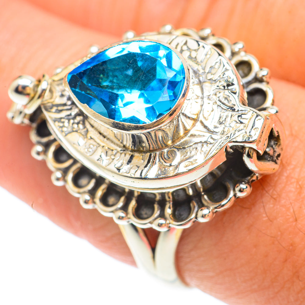 Blue Topaz Rings handcrafted by Anasilvercos - RING65488