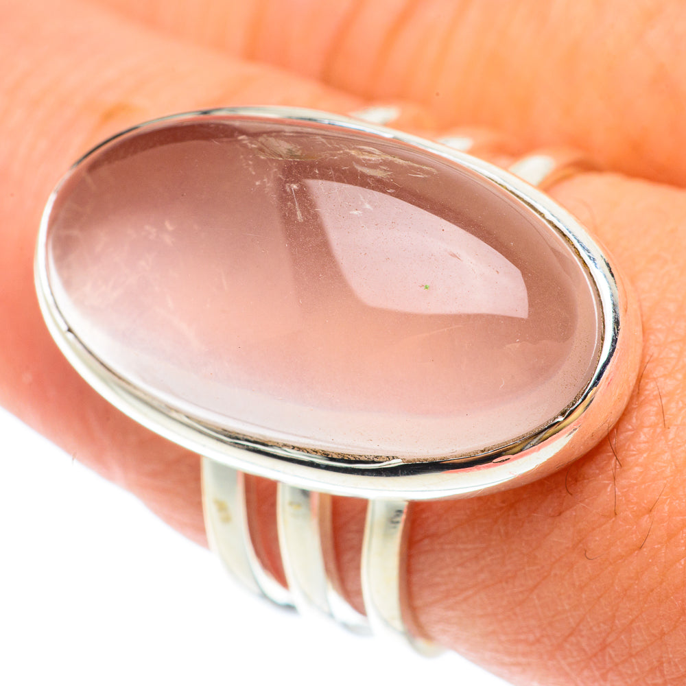 Rose Quartz Rings handcrafted by Anasilvercos - RING65498