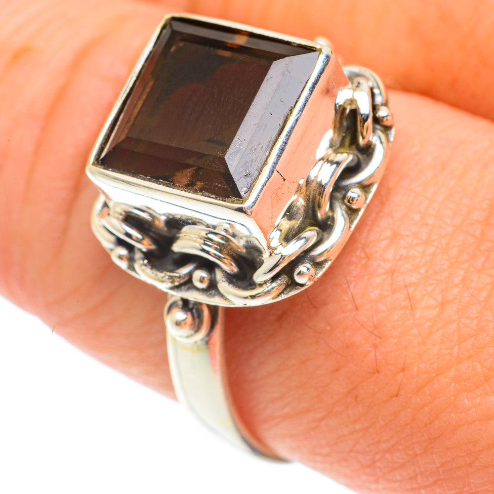 Smoky Quartz Rings handcrafted by Anasilvercos - RING65516