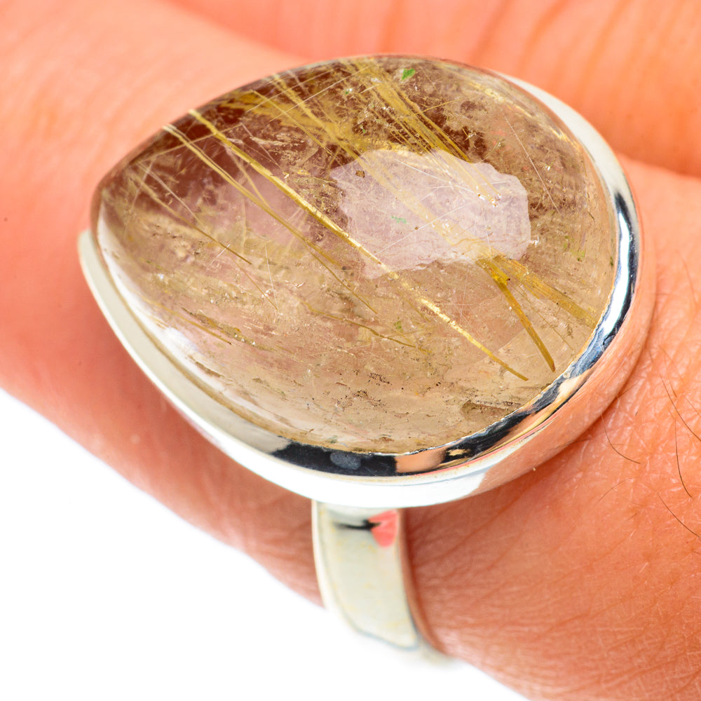 Rutilated Quartz Rings handcrafted by Anasilvercos - RING65523