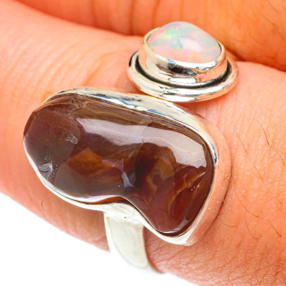 Mexican Fire Agate Rings handcrafted by Anasilvercos - RING65526
