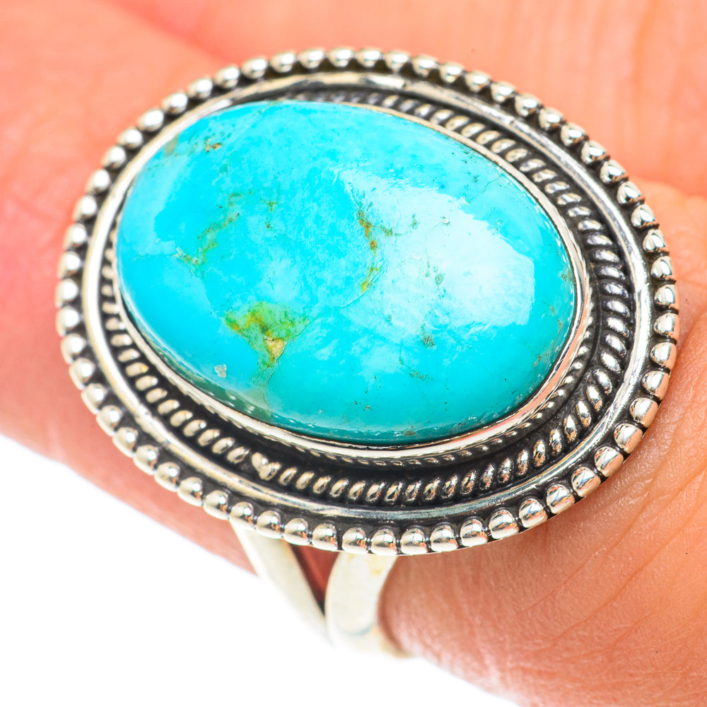 Arizona Turquoise Rings handcrafted by Anasilvercos - RING65530