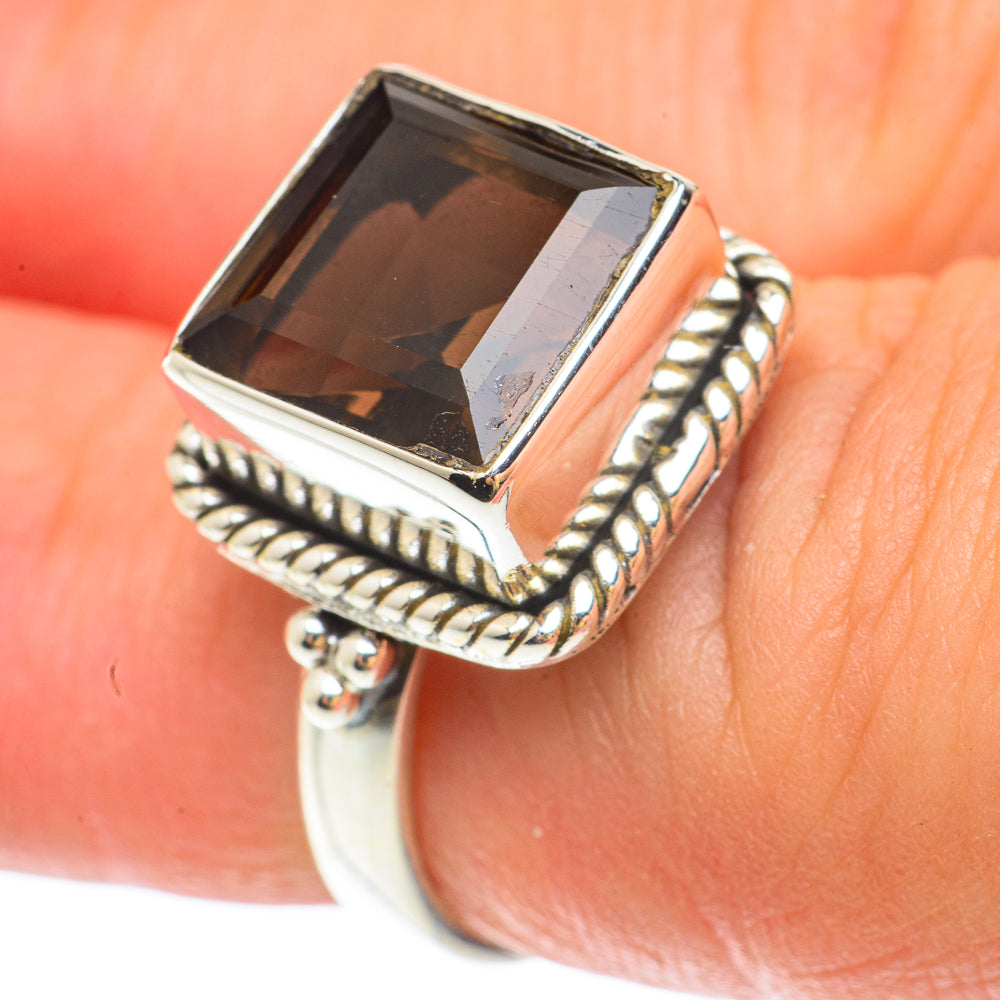 Smoky Quartz Rings handcrafted by Anasilvercos - RING65536