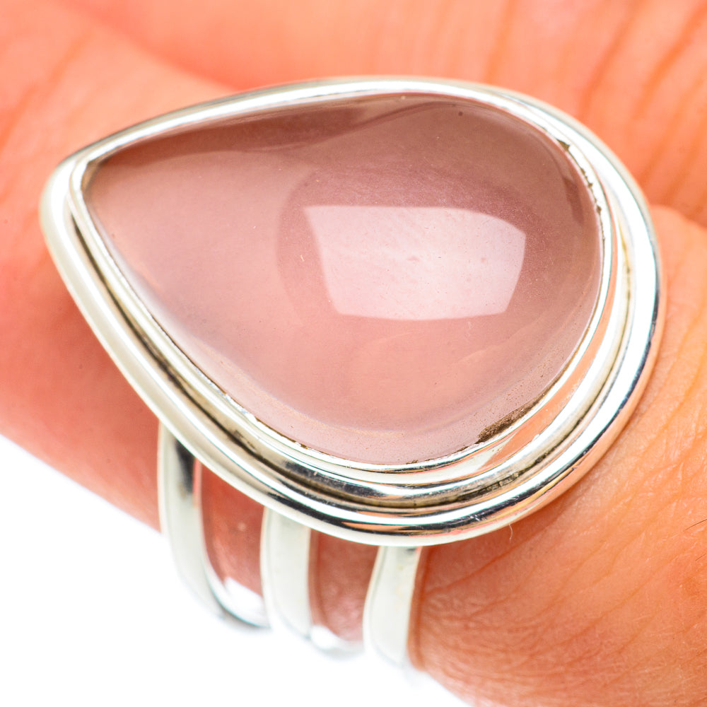 Rose Quartz Rings handcrafted by Anasilvercos - RING65540