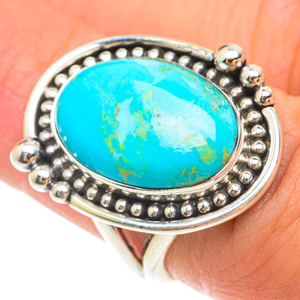 Arizona Turquoise Rings handcrafted by Anasilvercos - RING65554