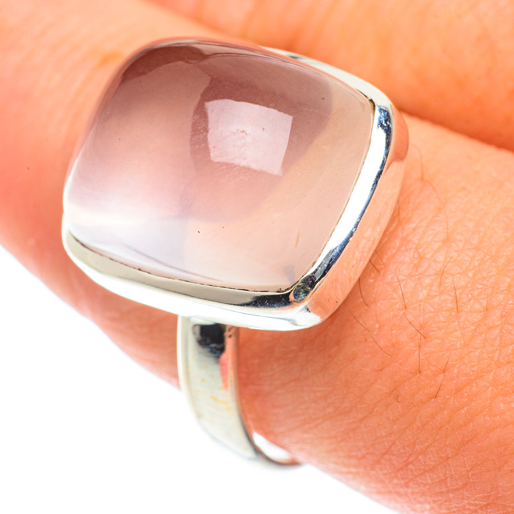 Rose Quartz Rings handcrafted by Anasilvercos - RING65562