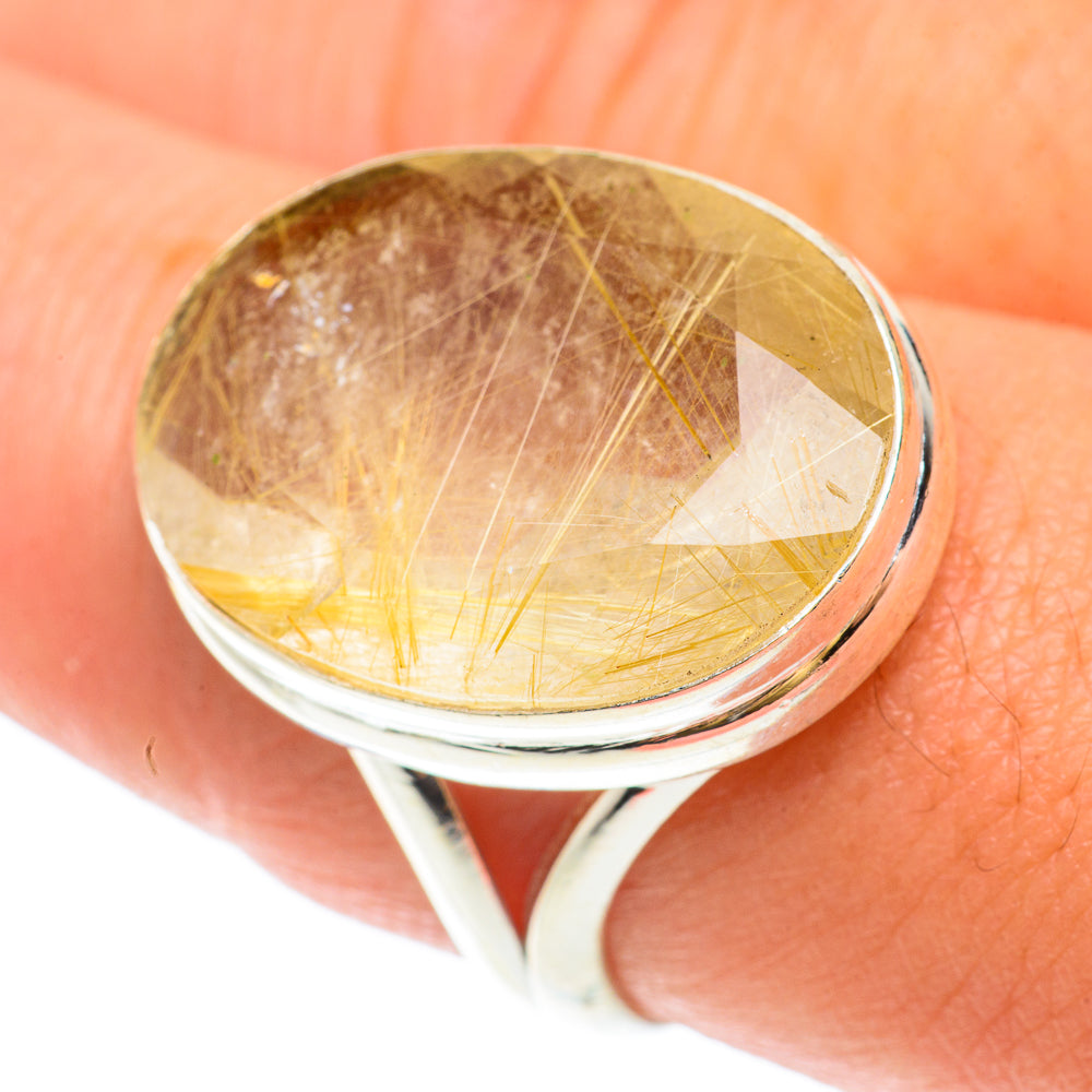 Rutilated Quartz Rings handcrafted by Anasilvercos - RING65567