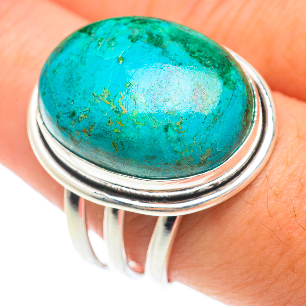 Chrysocolla Rings handcrafted by Anasilvercos - RING65573