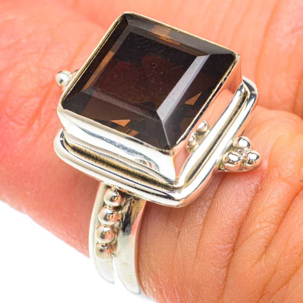 Smoky Quartz Rings handcrafted by Anasilvercos - RING65578
