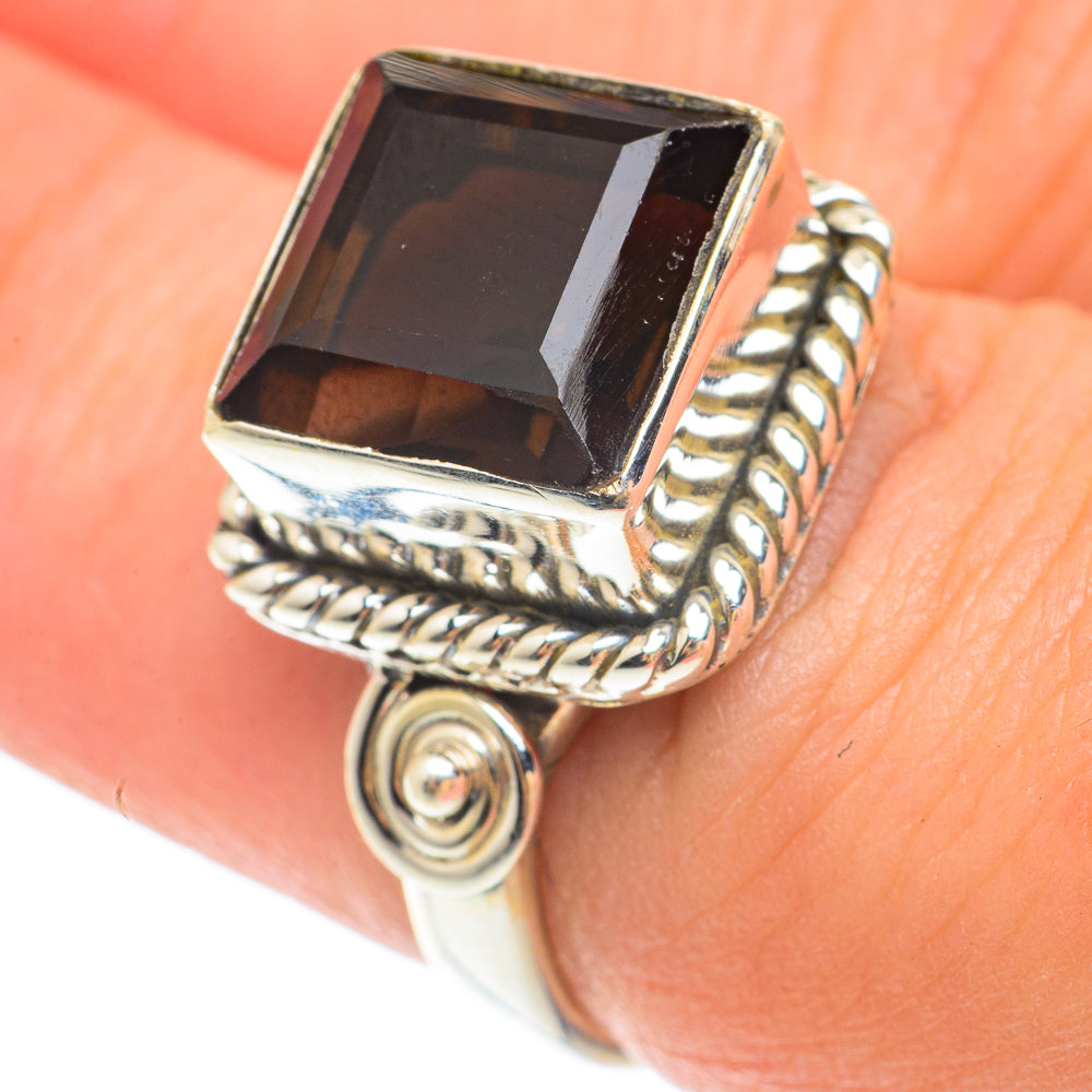 Smoky Quartz Rings handcrafted by Anasilvercos - RING65579