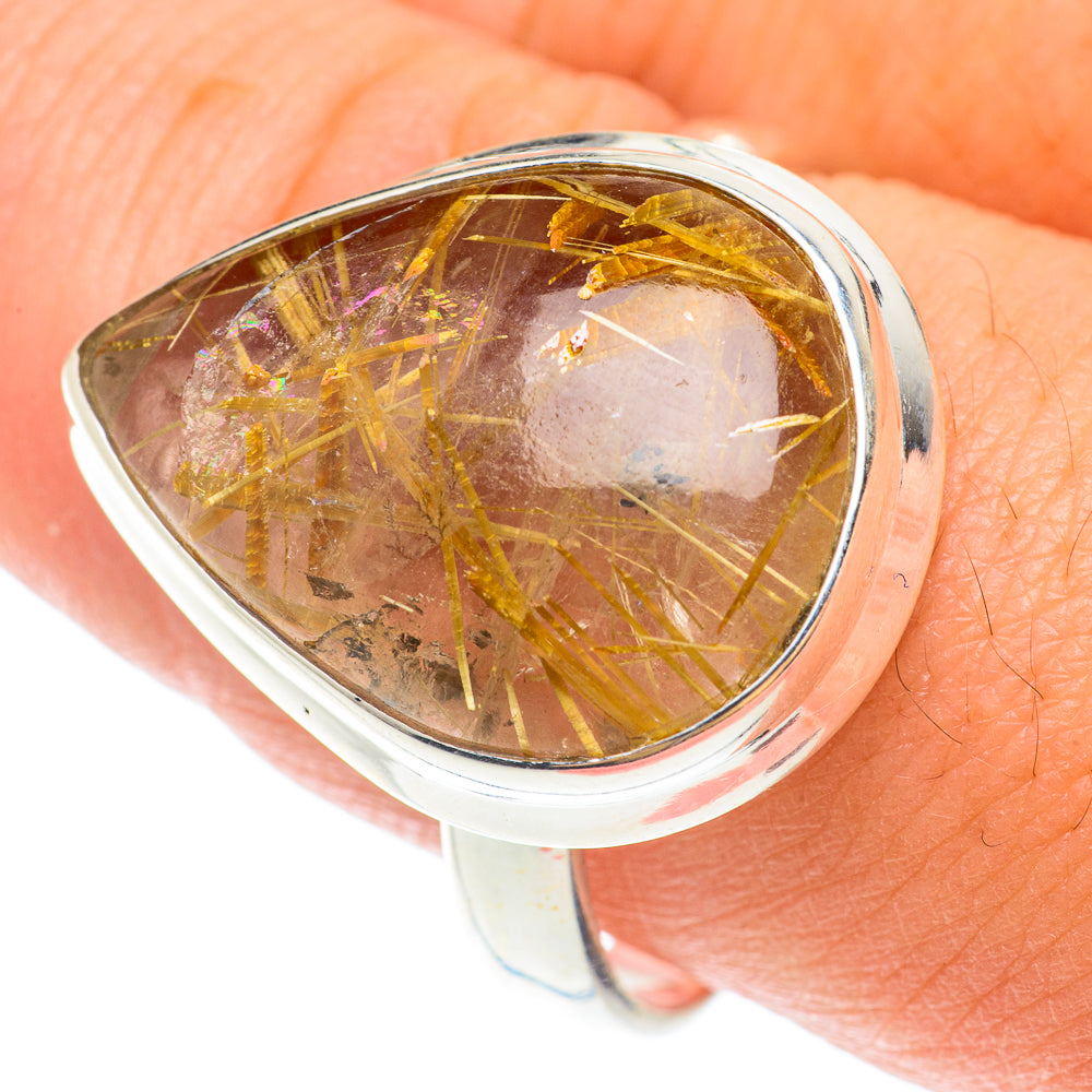 Rutilated Quartz Rings handcrafted by Anasilvercos - RING65586