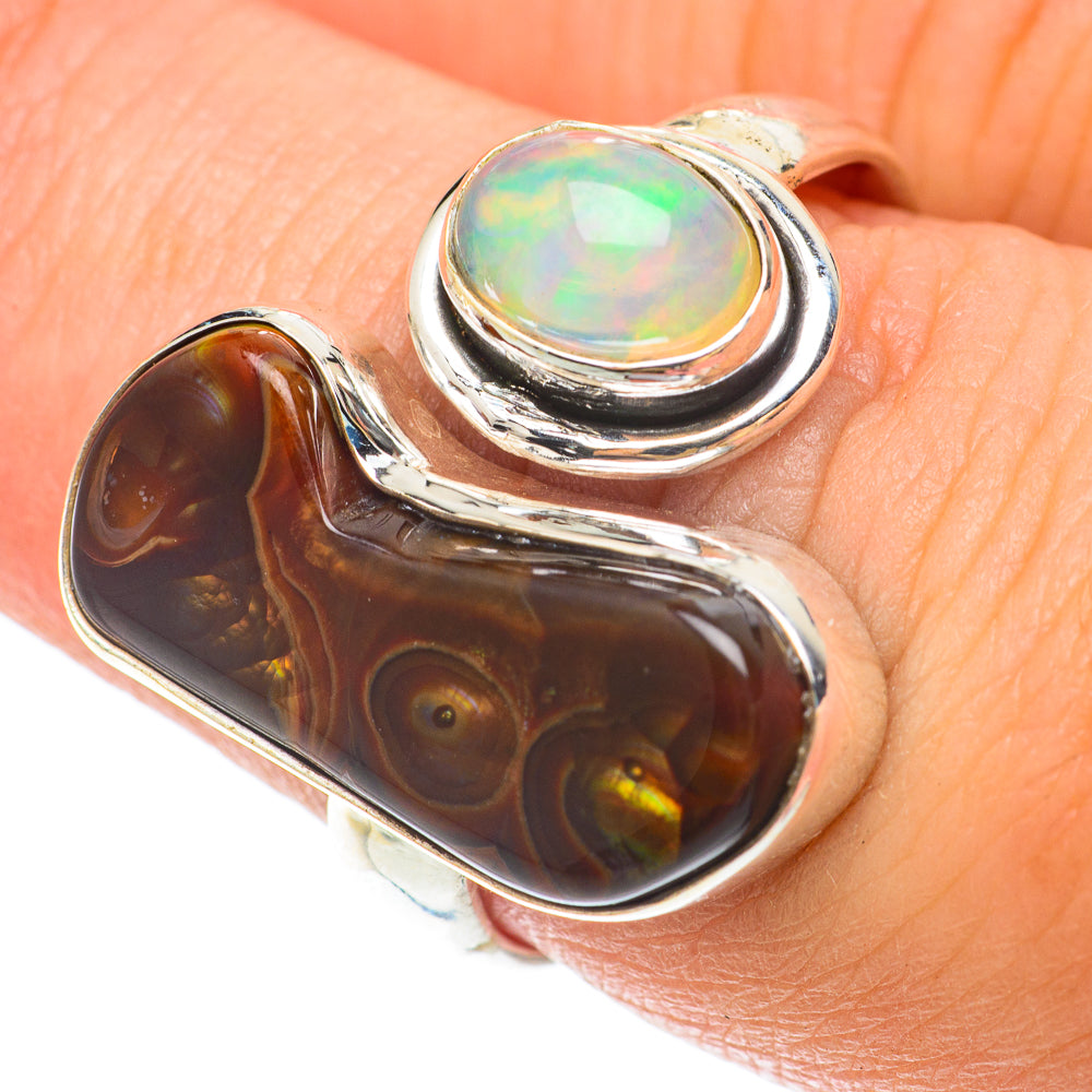 Mexican Fire Agate Rings handcrafted by Anasilvercos - RING65591