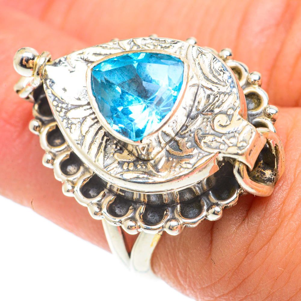 Blue Topaz Rings handcrafted by Anasilvercos - RING65597