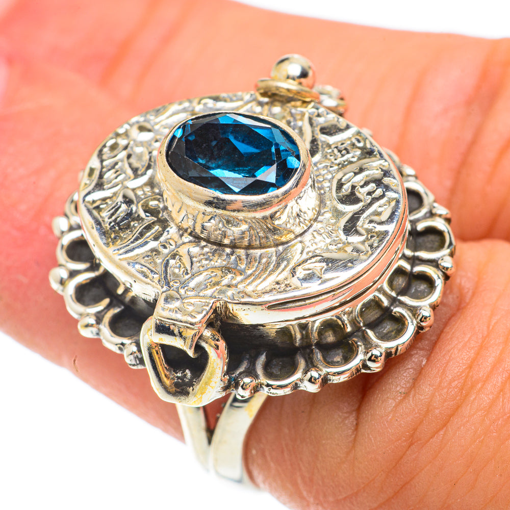 London Blue Topaz Rings handcrafted by Anasilvercos - RING65628