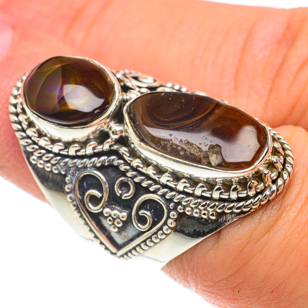 Mexican Fire Agate Rings handcrafted by Anasilvercos - RING65632