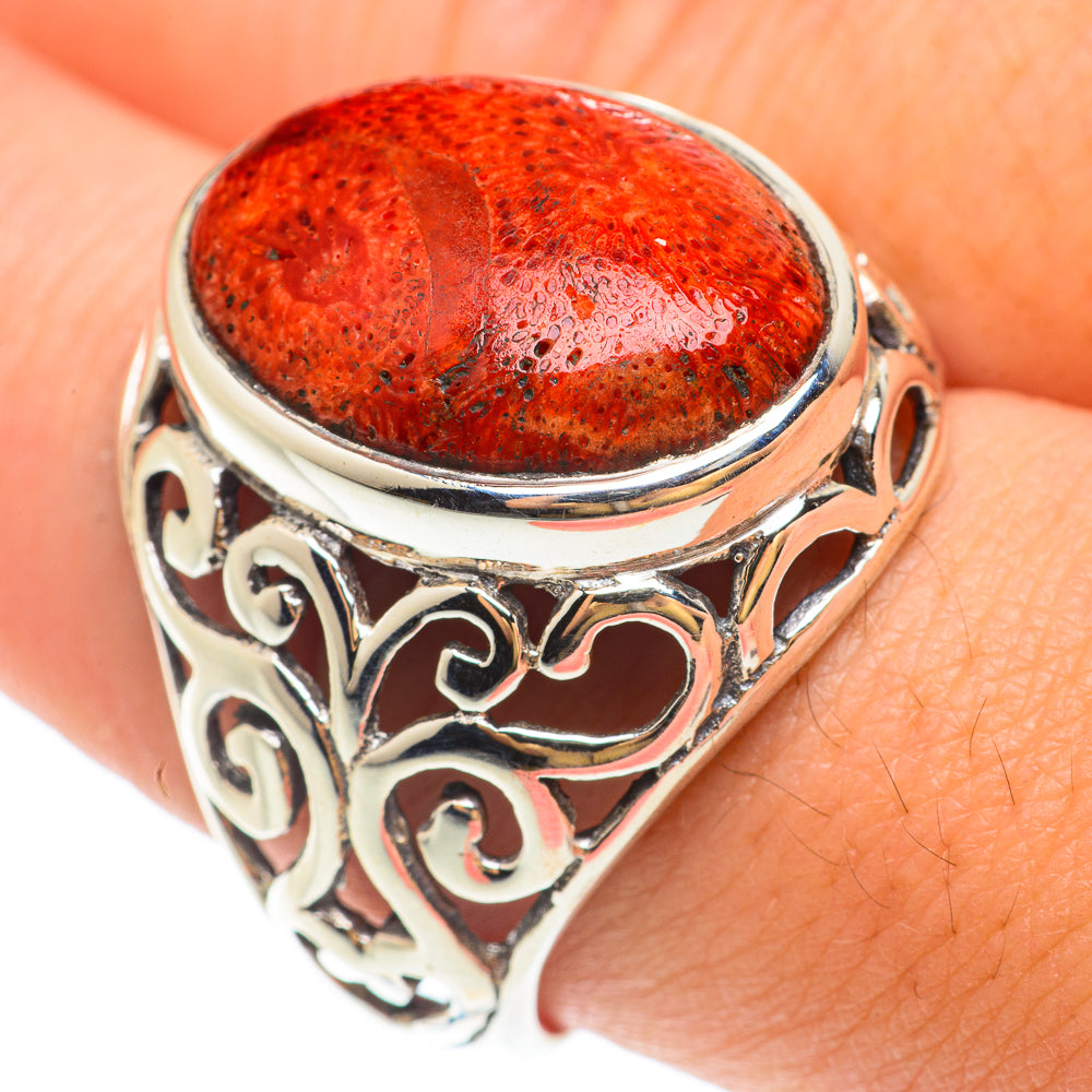 Sponge Coral Rings handcrafted by Anasilvercos - RING65635