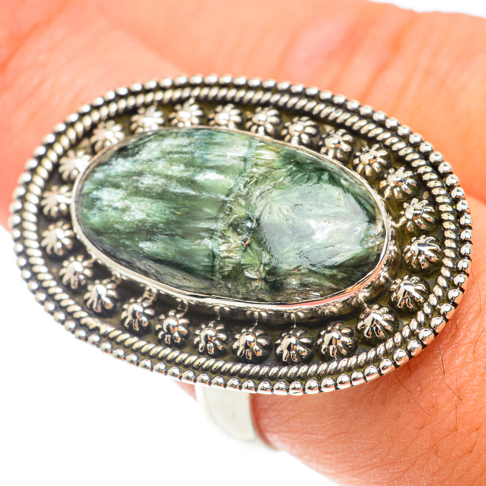 Seraphinite Rings handcrafted by Anasilvercos - RING65652