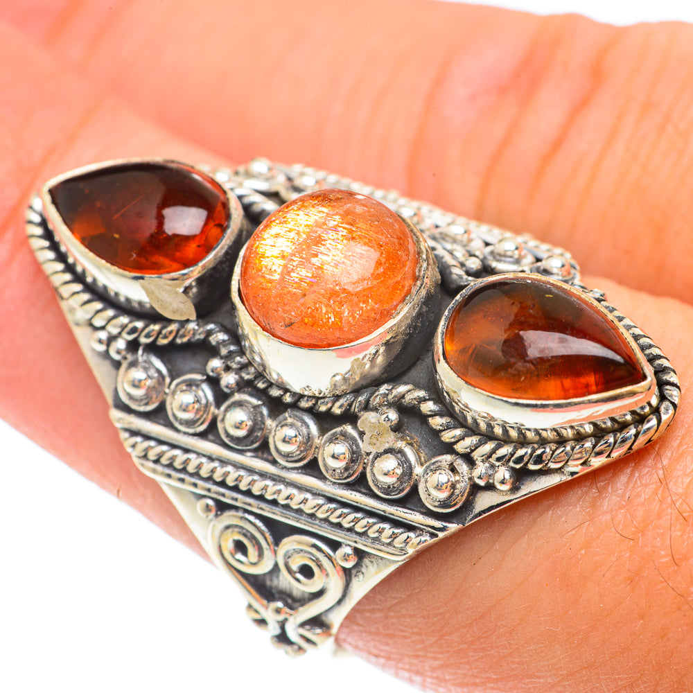 Sunstone Rings handcrafted by Anasilvercos - RING65656