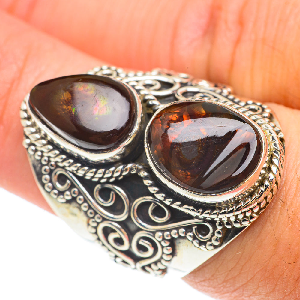 Mexican Fire Agate Rings handcrafted by Anasilvercos - RING65657