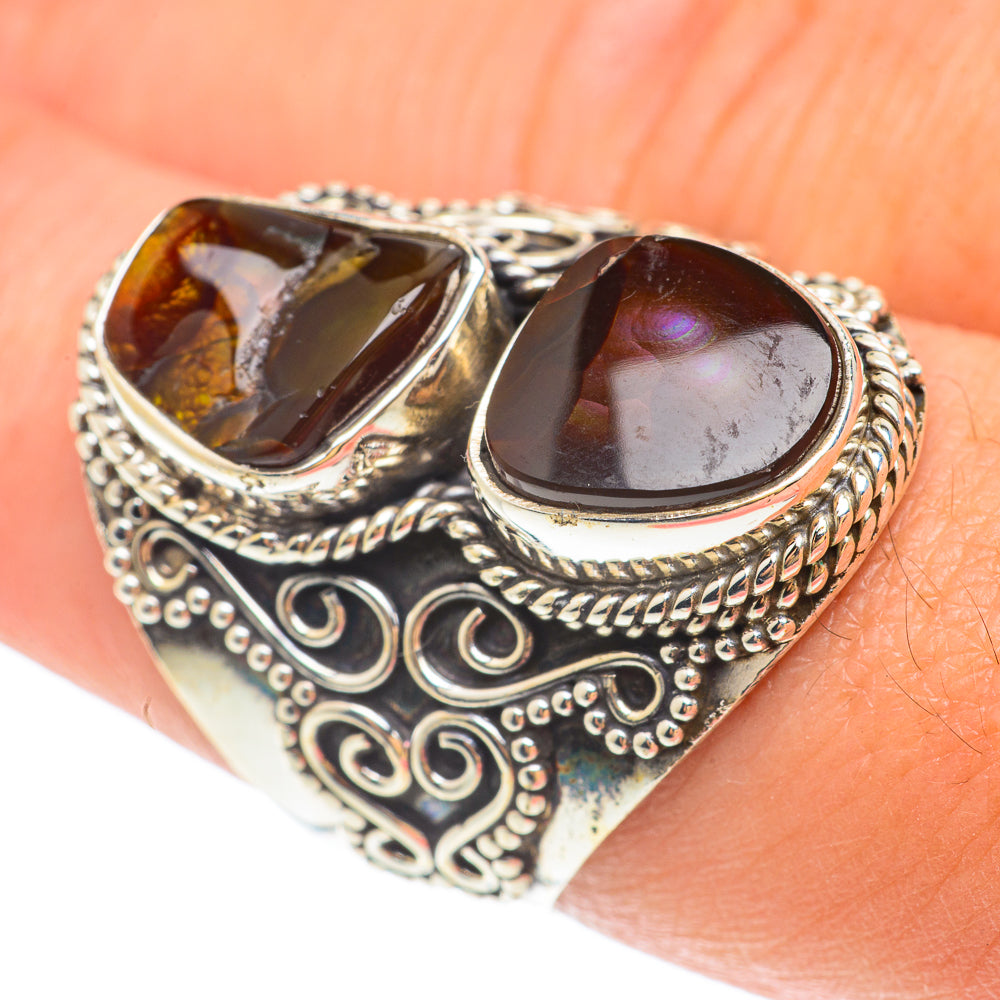 Mexican Fire Agate Rings handcrafted by Anasilvercos - RING65658