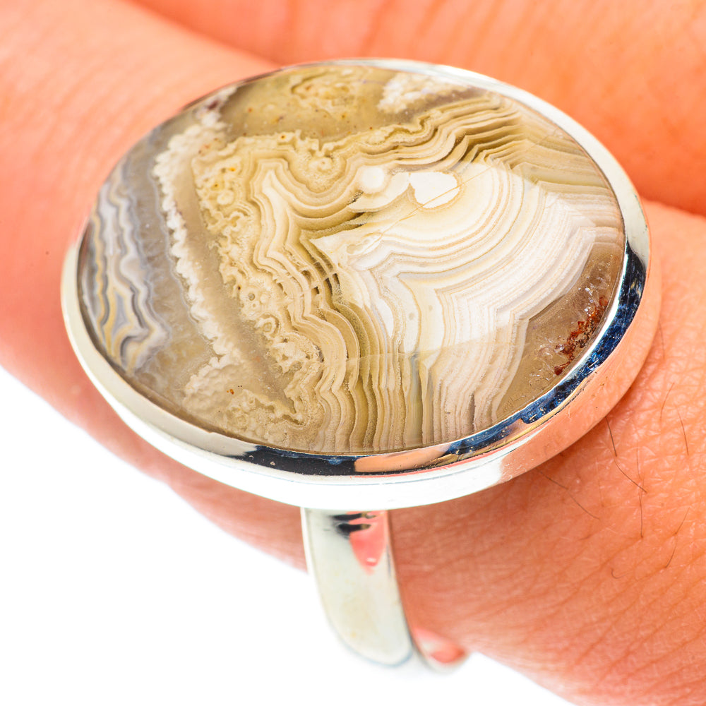 Laguna Lace Agate Rings handcrafted by Anasilvercos - RING65664