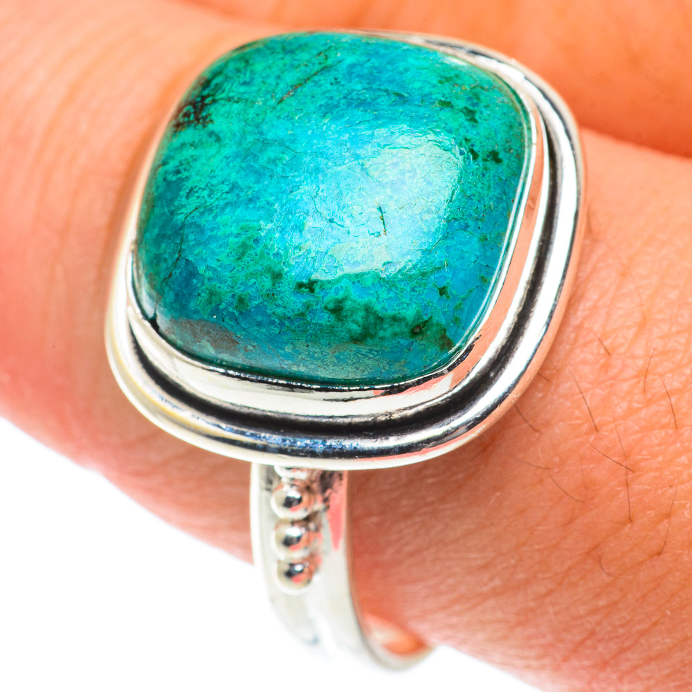 Chrysocolla Rings handcrafted by Anasilvercos - RING65675